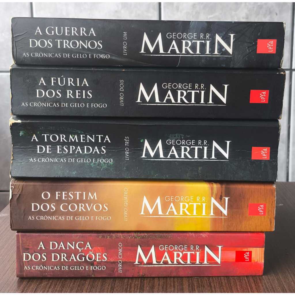 Livros Crônicas de gelo e fogo game of thrones GOT livros coleção box ...