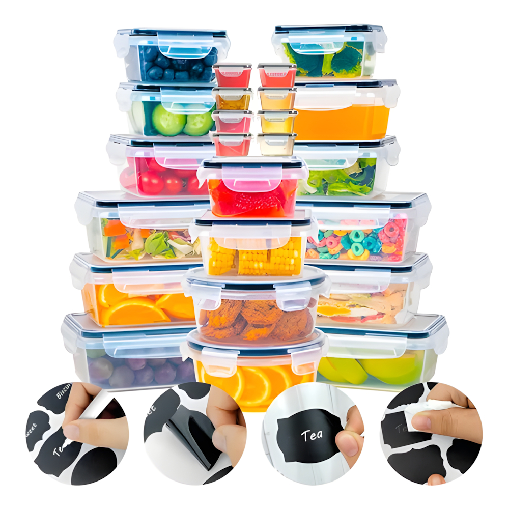 Conjunto De 24 Potes Herméticos Croix Com Tampa E Trava