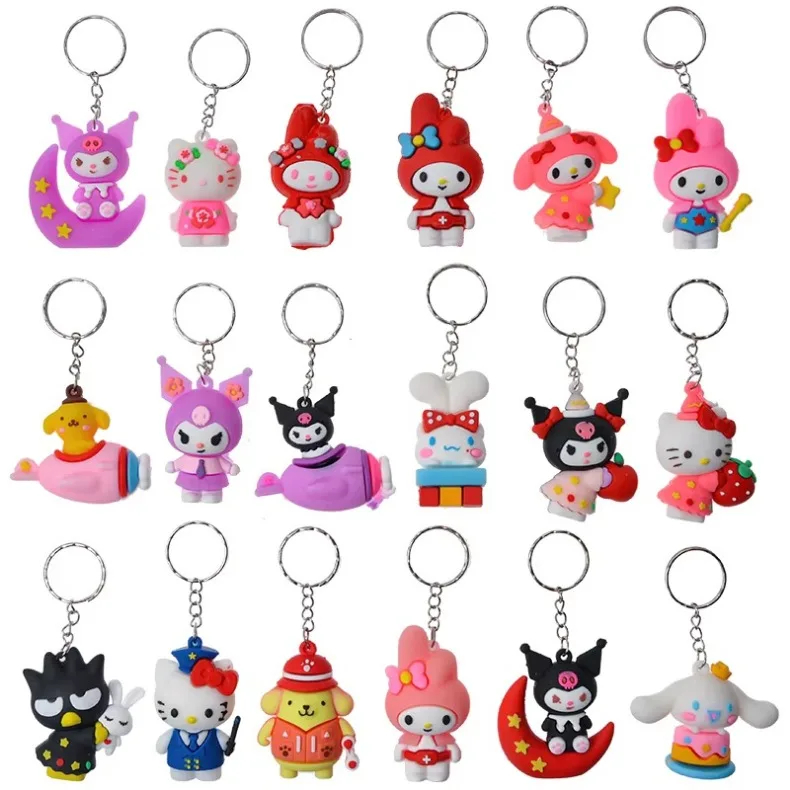 Chaveiro Sanrio Hello Kitty Kuromi Cinnamoroll Keroppi Pompompurin