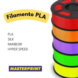 Filamento PLA Silk Hyper Speed 1kg MasterPrint 1.75mm Impressora 3D Alta Velocidade Brilho
