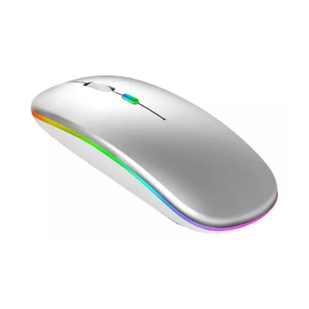 Mouse Rgb Led Anatômico Sem Fio Bateria Recarregável 2,4g Cores Preto ...
