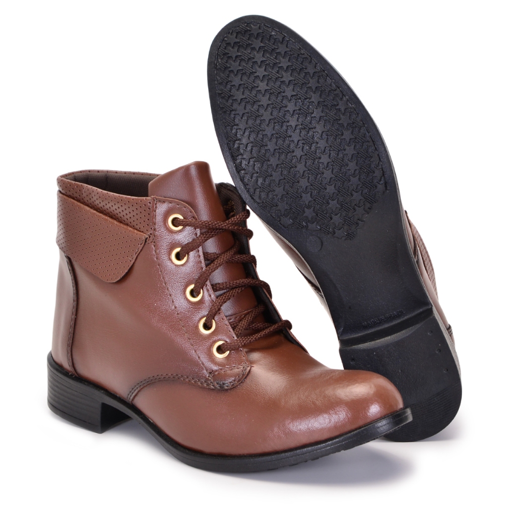 Bota Feminina Cano Curto Bota de Amarrar Bota Feminina Sem Salto Botas ...
