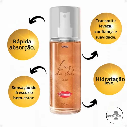 Carmed Body Splah Carmed Glow Luz Do Sol 200ml | Shopee Brasil