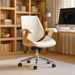 Cadeira Escritorio Branca Couro Executiva Paris Homme em Oferta na Shopee