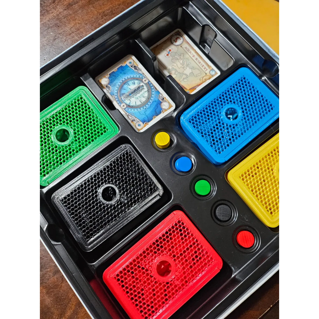 Kit de Caixas Organizadoras para Trens do jogo Ticket to Ride Original ou Europa