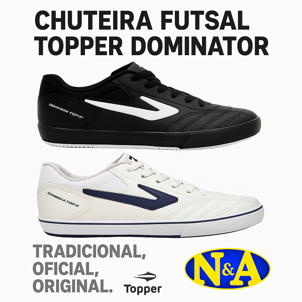 Tênis Chuteira Topper Futsal Dominator Oficial Unissex Shopee