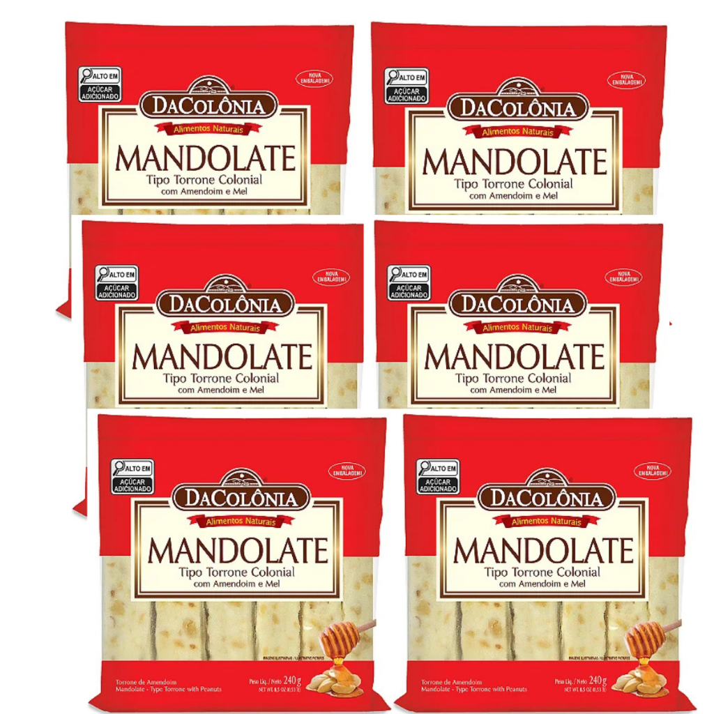 Mandolate Doce Gaúcho Tipo Torrone Colonial com Amendoim e Mel 240 G o ...