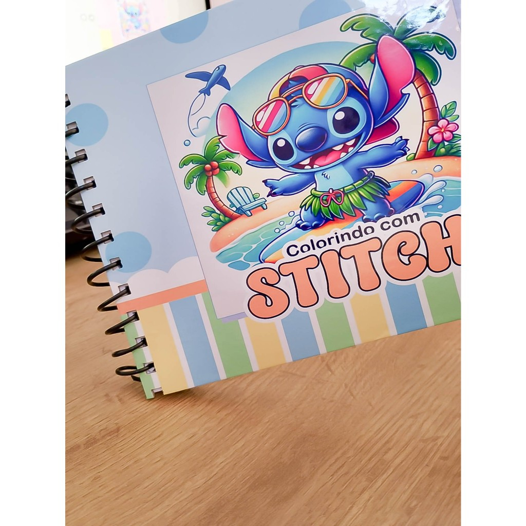 LIVRO DE COLORIR STITCH, 50 FOLHAS, CADERNO DE COLORIR STICTH, CAPA ...