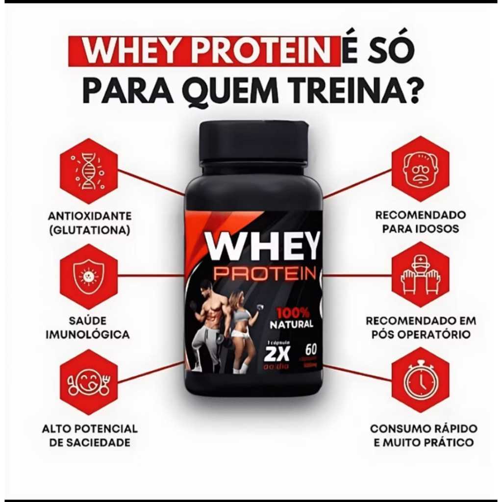 Whey Protein Legítimo 120 Caps 500mg | Shopee Brasil