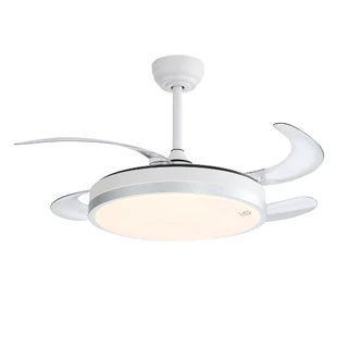 COIBEU 4 Pás Retráteis Ventilador de Teto Ultra Silencioso com LED Multicolorido Moderno, Spotline com Temporizador em Oferta na Shopee