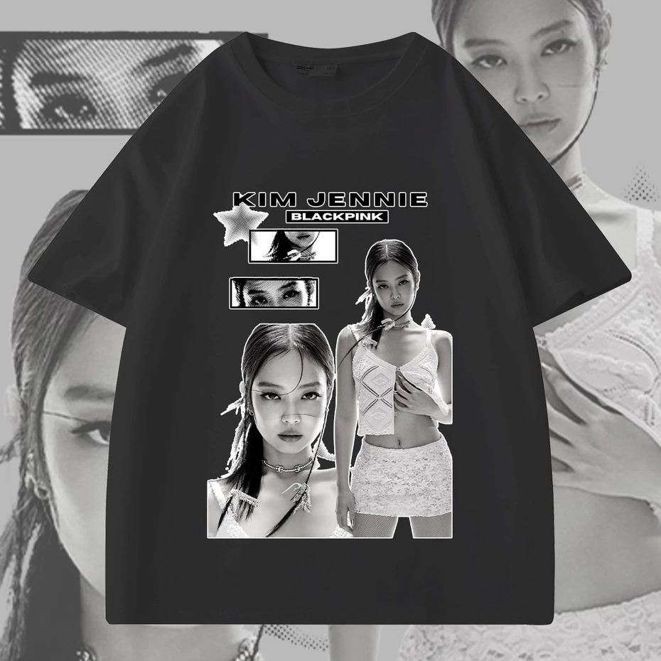 Camiseta T-shirt Unissex Kim Jennie Blackpink | Shopee Brasil