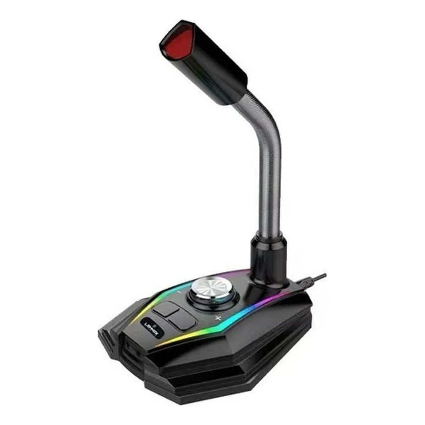 Microfone Para PC Gamer Profissional LED RGB Gt-gk3 de Mesa USB Podcast ...