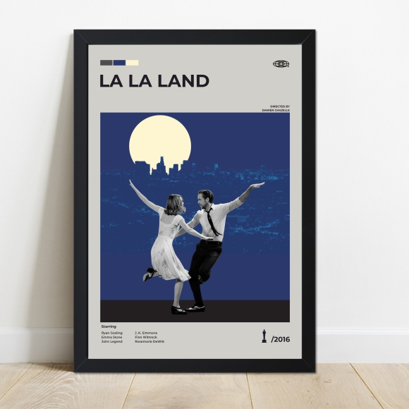QUADRO MOLDURA POSTER FILME LA LA LAND | Shopee Brasil