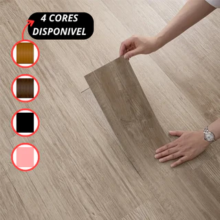 50 Placas Piso Cobre 2,50m² Revestimento Auto Colante Mdf Laminado Adesivo Lavável Madeira 45x11-cm