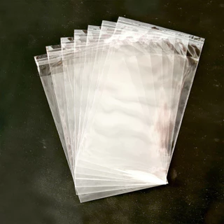 Saco Adesivado Com 100 Transparente Plástico Aba colante saquinhos vários tamanhos