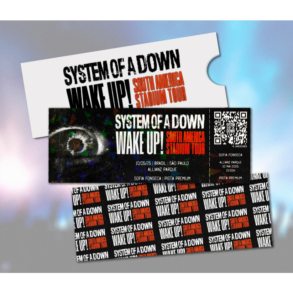 Ingresso Holográfico Personalizado - System Of A Down | Shopee Brasil