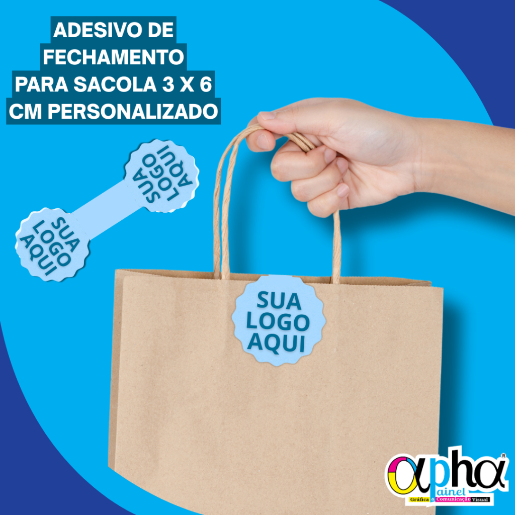 Adesivos Lacre Fecha Sacolas Redondo Personalizado | Shopee Brasil