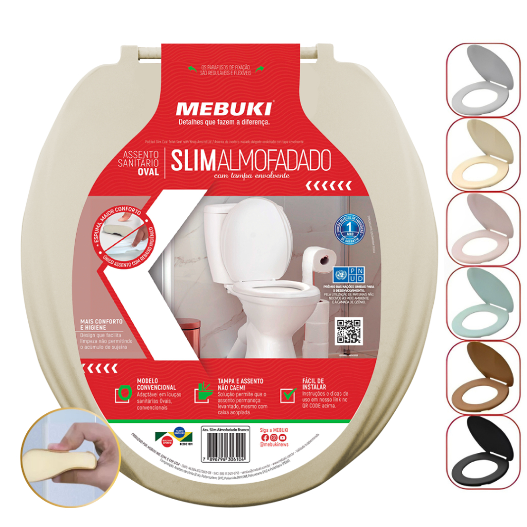 Assento Sanitário Almofadado Para O Vaso Zoom Logasa 1.6gpf 6.0lpf