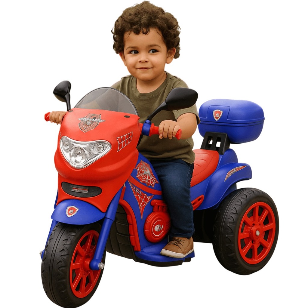 Moto Eletrica Biemme Sprint Turbo Power 12V Spider com Capacete ...