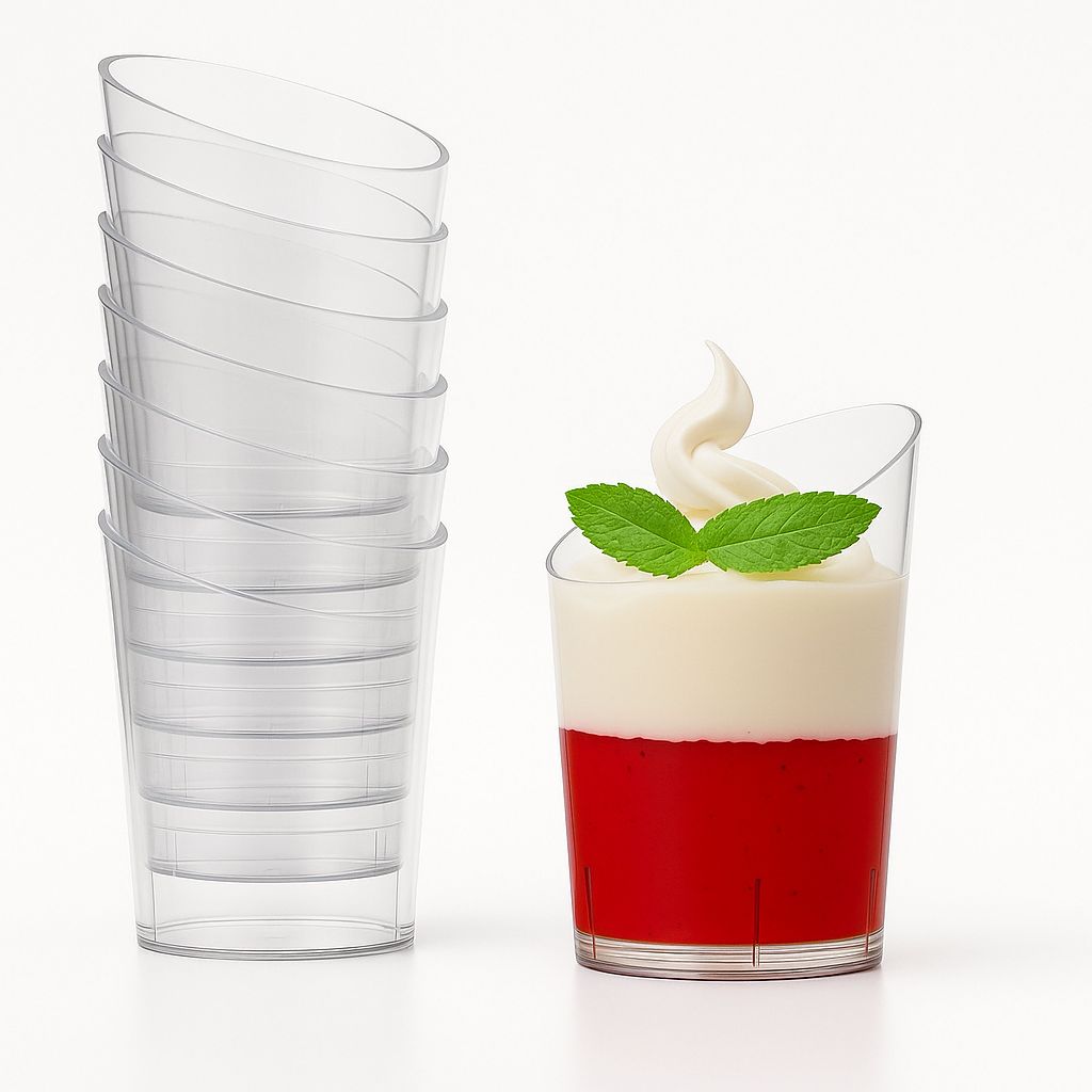 Copo PIC 061 Verrine 60ml Transparente 10 Unidades Potinho Para Doces Finos e Sobremesas Decoração