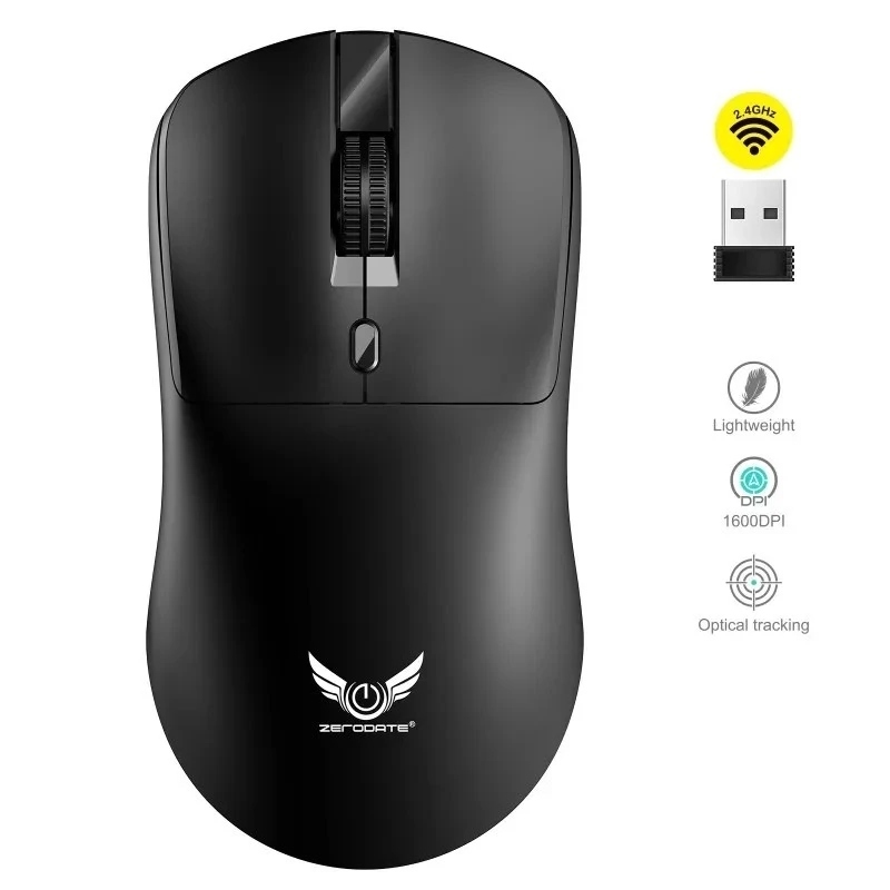 MOUSE SEM FIO ZERODATE 2.4G USB DPI AJUSTÁVEL COMPATÍVEL COM WINDOWS E IOS