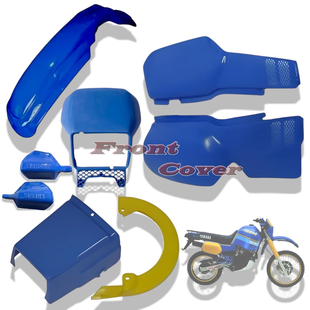Kit Carenagem Paralama Lateral Protetor Tenere 600 Azul 1988 À