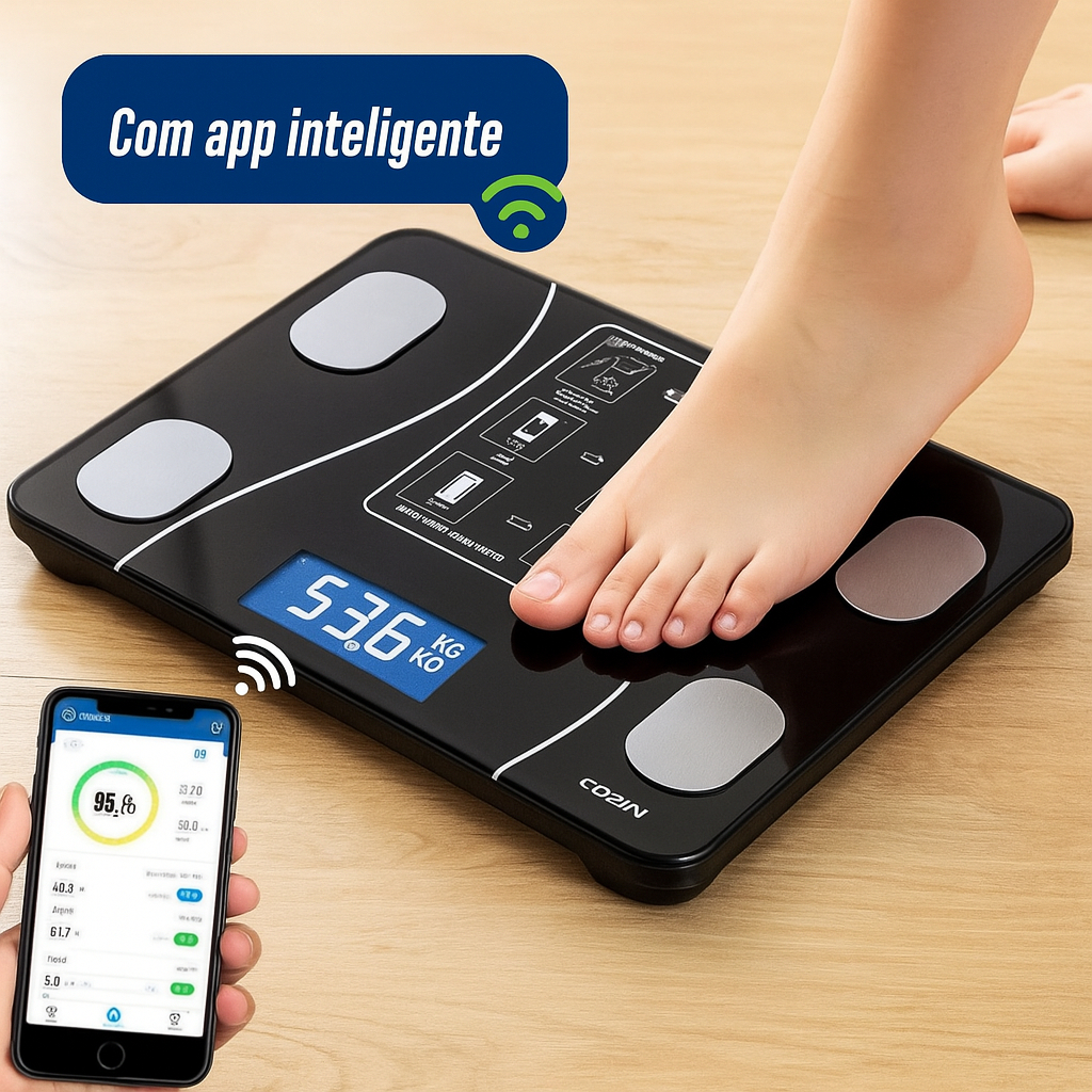 Balança de bioimpedância Bluetooth profissional para uso doméstico ...