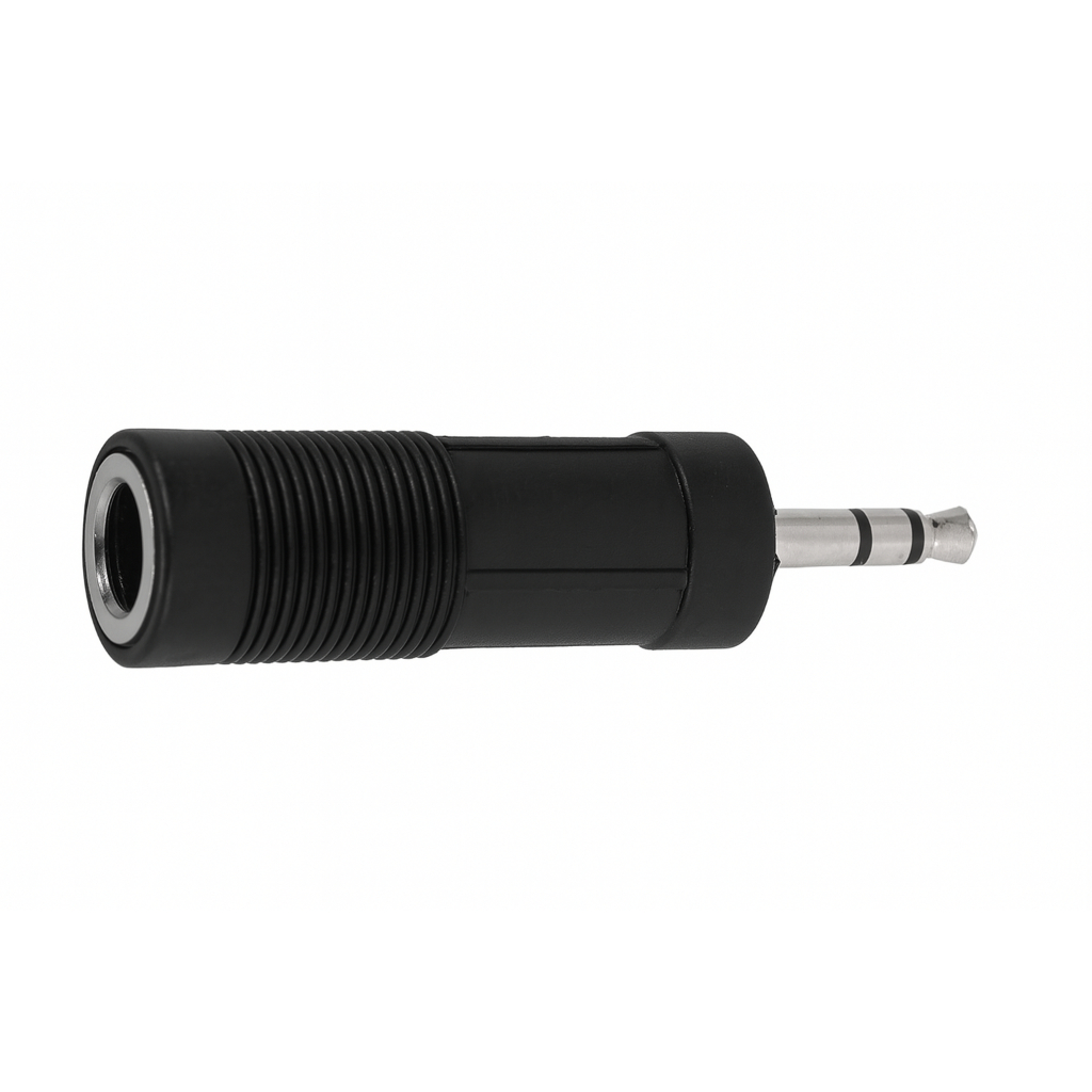 Adaptador P10 Fêmea para P2 Macho Estéreo 6,35mm x 3,5mm Plug Conector Áudio