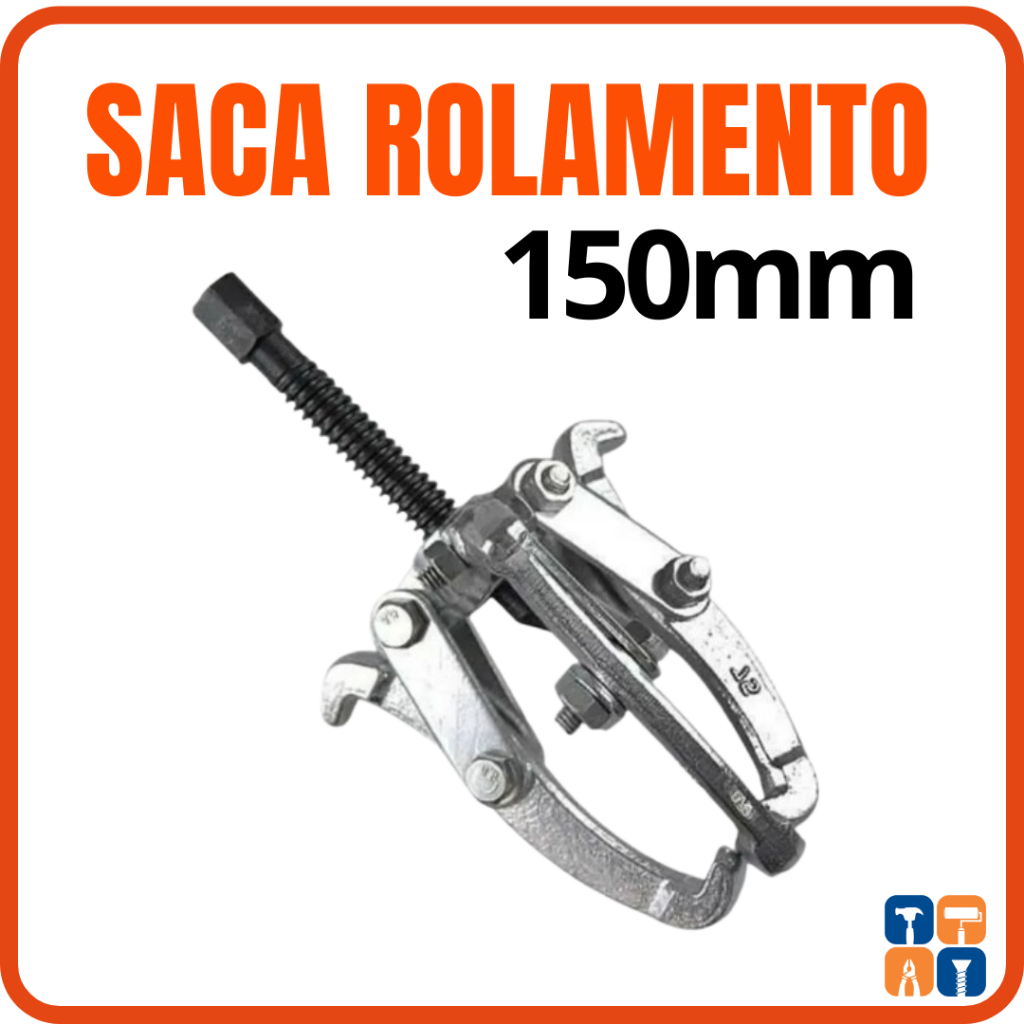 Saca Rolamento e Polia 6 Polegadas 150mm Aço Saca Polia Manual 3 Garras ...
