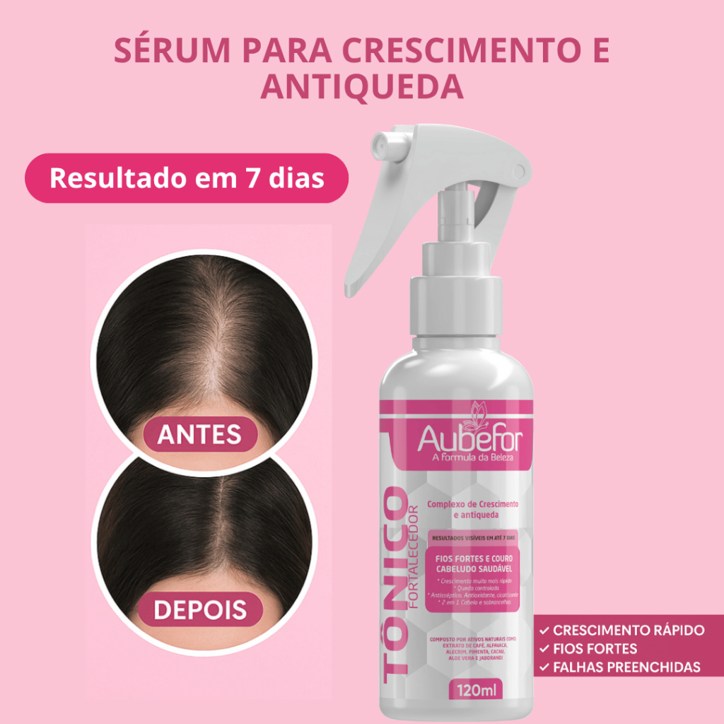 Sérum Para Crescimento de Cabelo Tônico Capilar 120 ml Barba e ...