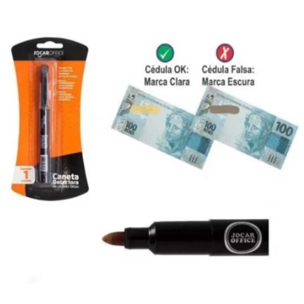 CANETA TESTADOR DINHEIRO NOTA FALSA CANETA DETECTORA | Shopee Brasil