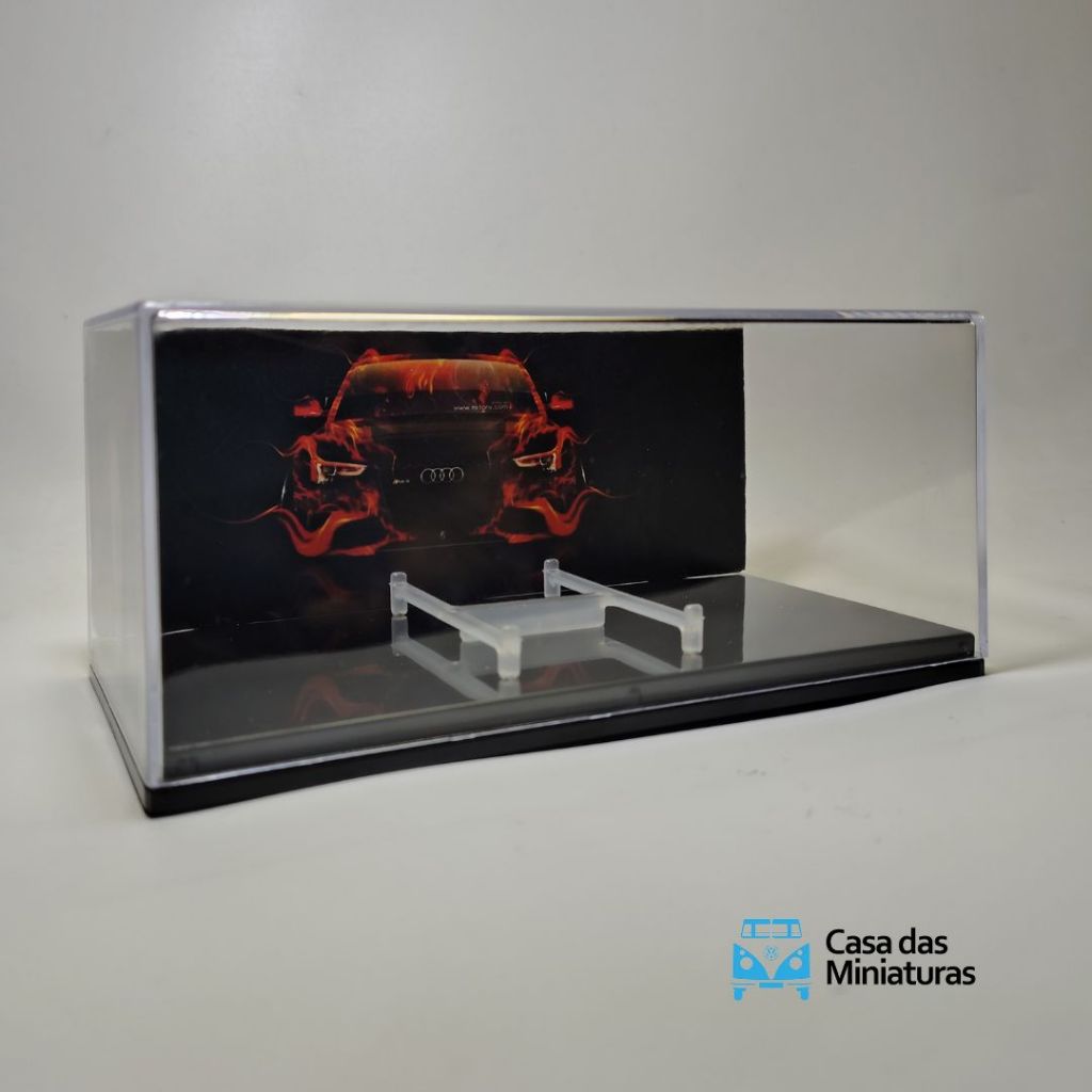 Caixa Acrílica 1/43 Personalizada AUDI COM PAINEL REMOVIVEL