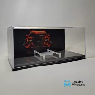 Caixa Acrílica 1/43 Personalizada AUDI COM PAINEL REMOVIVEL