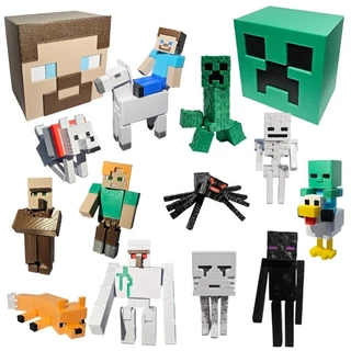 14 miniaturas de personagens articulados minecraft. Nova caixa bloco creeper