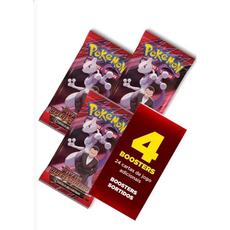 4 Booster Pokémon Rivais Predestinados - original | Shopee Brasil