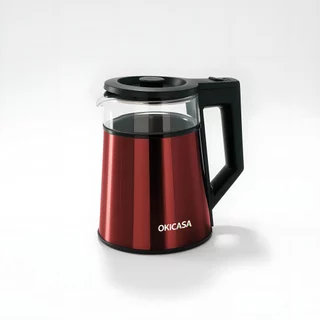 「OKICASA」Chaleira Elétrica Premium de Vidro 2L / Esterilização Profunda por Luz Azul / Água Mais Saudáve em Oferta na Shopee