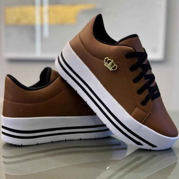 Tênis Feminino Plataforma 4cm Sola Alta Preto Branco Nude Terra Cota Casual Macio ConfortávelR$49,39-51%4.91mil+ Vendido(s)Minas Gerais