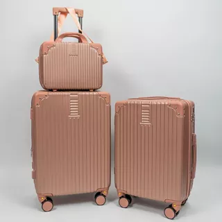 2 Malas Bordo Viagem + Frasqueira | Cadeado Numérico | Padrão ANAC | Rodinhas 360° | em Oferta na Shopee