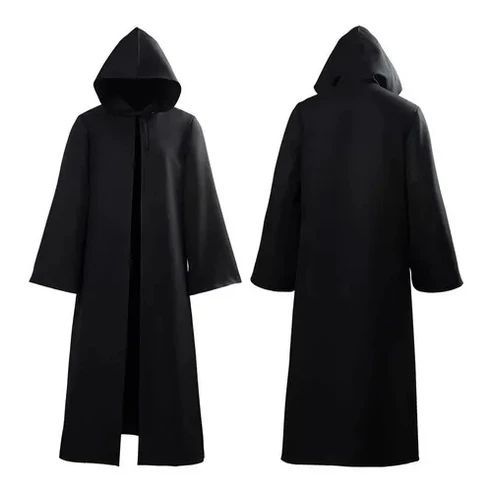 CAPA COM CAPUZ PRETO DE HALLOWEEN