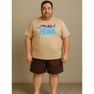 Pijama Masculino Estampado Meu Pai é o Melhor Básico Soltinho em Oferta na Shopee