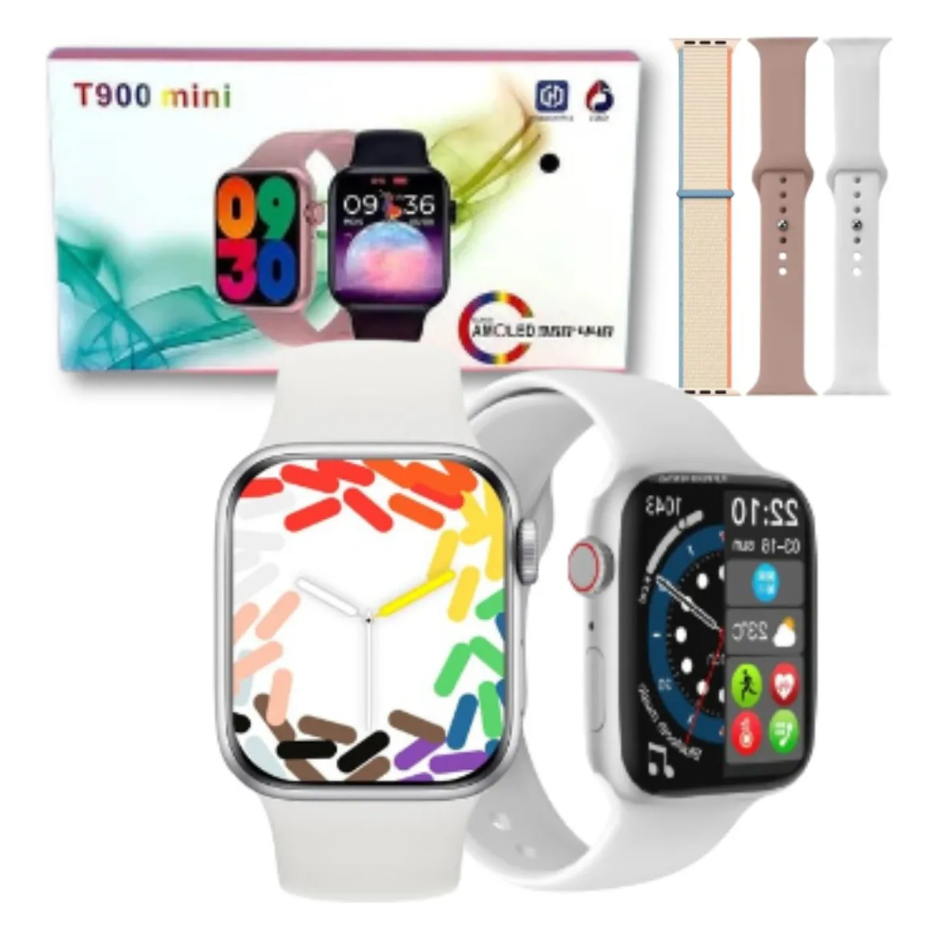 Smartwatch T900 Mini Tela Amoled 3 Pulseiras | Shopee Brasil