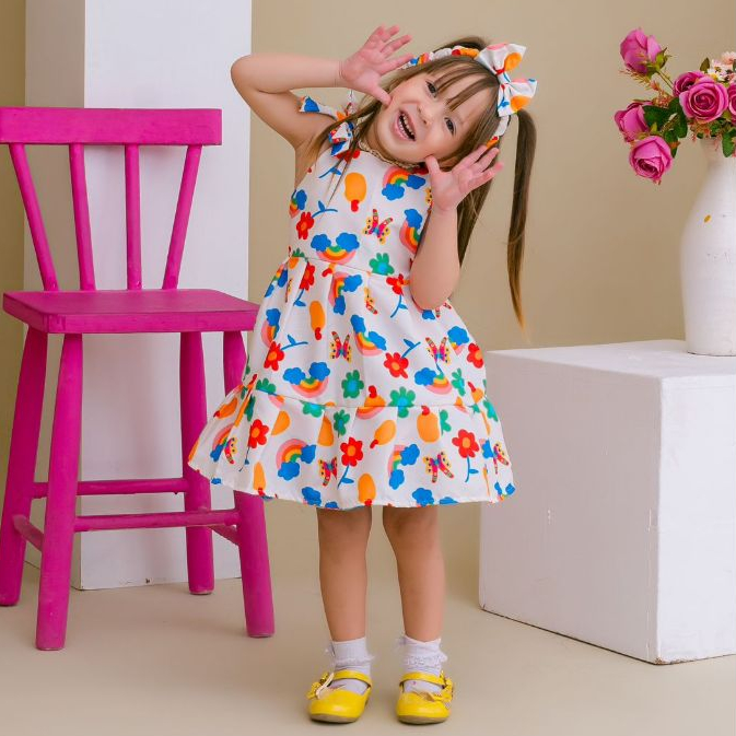 Vestido Infantil Menina | Roupa Menina 1, 2, 3 ANOS | Shopee Brasil