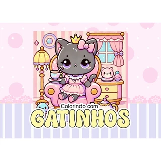 Livro de colorir - GATINHAS - Caderno de Desenho Pintura Coloring Book em Oferta na Shopee