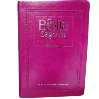 Bíblia Sagrada | Almeida Revista E Corrigida | Letra Gigante | Capa Luxo Couro Púrpura Nobre em Oferta na Shopee
