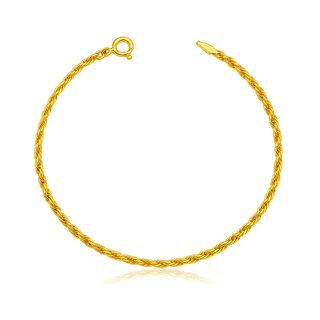 Pulseira de Ouro 18k Cordão Baiano com 19cm | Unissex em Oferta na Shopee