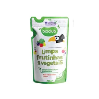 Refil Higienizador de Frutas e Vegetais Orgânico - Limpa Frutinhas e Vegetais Bioclub 300 ml em Oferta na Shopee