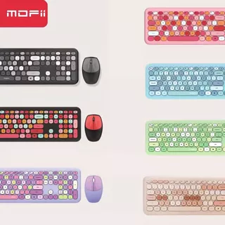 Teclado e Mouse Sem Fio Colorido 2.4G Wireless Várias Cores Com Mousepad de Brinde