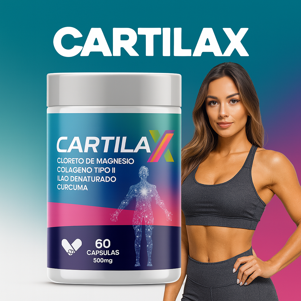 CARTILAX - Colágeno Tipo 2 + Magnésio + Cúrcuma Composto Para a Saúde ...