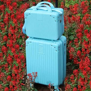 Mala de Bordo Viagem + Frasqueira | Cadeado Numérico Padrão ANAC Rodinhas 360° Entrada Usb em Oferta na Shopee