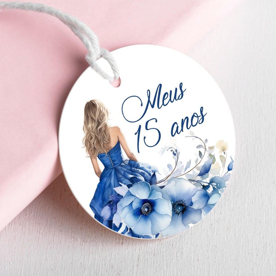 Tags de agradecimento Meus 15 anos Diversas cores